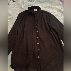 New oversized black corduroy Shackett, size small Will fit up to size 8-10
